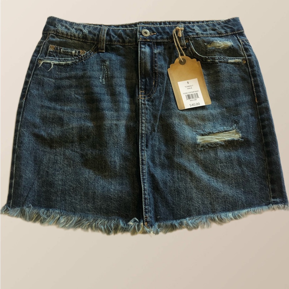 Denim skirt size 5, NWT